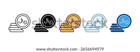 Rial Icon Set Multiple Style Collection