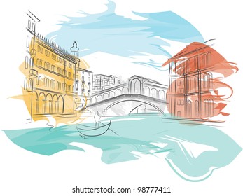 Rialto bridge, Grand Canal, Venice