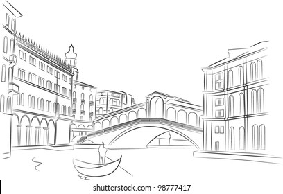 Rialto bridge, Grand Canal, Venice