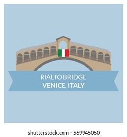 Rialto Bridge (Venice, Italy) vector building