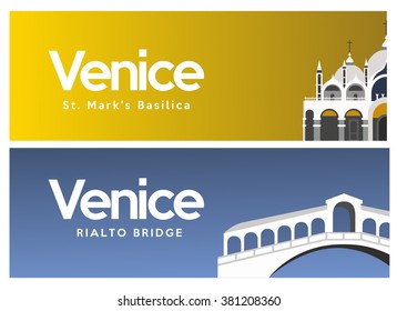 Rialto bridge,Saint Mark's Basilica in Venice,Italy