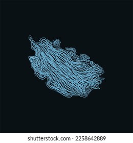 Riau map artwork style illustration design