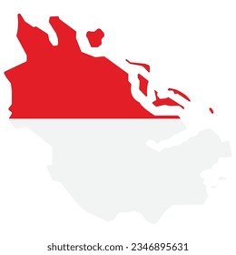 Riau Map red and white icon. illustration graphic of Riau Map red and white