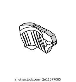 rib beef isometric icon vector. rib beef sign. isolated symbol illustration