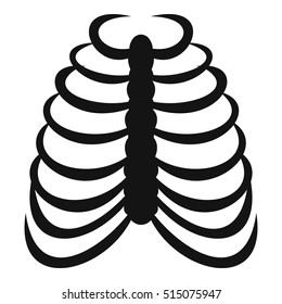 Rib cage icon. Simple illustration of rib cage vector icon for web