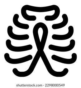 rib cage Illustration vector icon illustration asset
