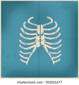 Rib design on old background,grunge vector