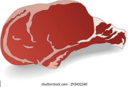Rib Eye Steak isolated