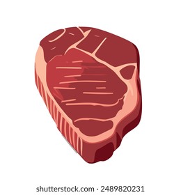 Rib Eye Steak Vector Illustration