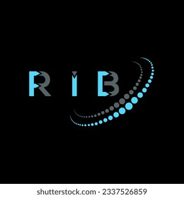 RIB letter logo creative design. RIB unique design.
