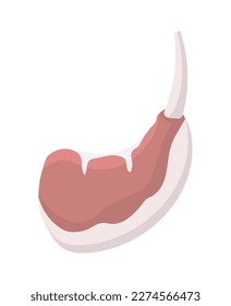 diseño aislado de icono de carne de costilla