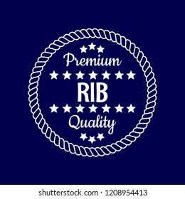 rib premium quality badge. premium quality package label. vintage stamp. designed for butcher shop or restaurant