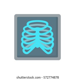 Rib Skeleton X-ray Bones Flat Icon