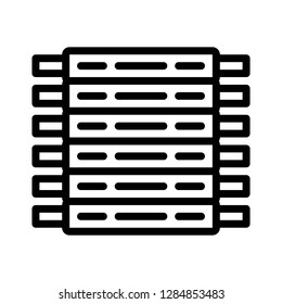 Rib vector, Barbecue related line design editable stroke icon