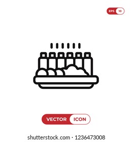 Rib vector icon