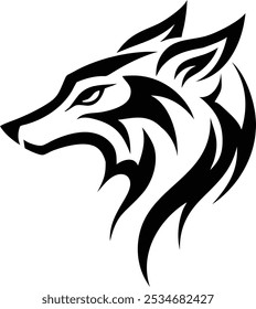 ribal Wolf Tattoo Silhouette | Bold Tribal Wolf Designs for Tattoo Inspiration