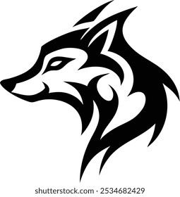 ribal Wolf Tattoo Silhouette | Bold Tribal Wolf Designs for Tattoo Inspiration