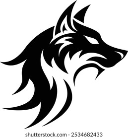 ribal Wolf Tattoo Silhouette | Bold Tribal Wolf Designs for Tattoo Inspiration