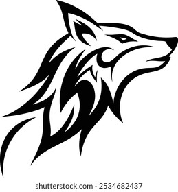 ribal Wolf Tattoo Silhouette | Bold Tribal Wolf Designs for Tattoo Inspiration