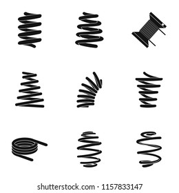 Riband icons set. Simple set of 9 riband vector icons for web isolated on white background