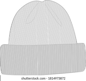 RIBBED BEANIE ACCESSORIES VECTOR . 