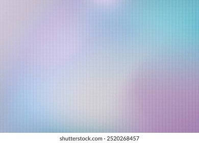 Ribbed glass effect on bright colored background, 3d rectangular background. Transparent shiny textured rectangular plate. Ribbed gradient pattern with light glare.