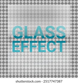 Fondo transparente de efecto de vidrio acanalado. Marco rectangular de Vector con líneas de Vertical. Cubierta de rayas brillantes de plástico del panel de brillo de cristal esmerilado.
