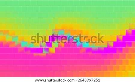 Ribbed Glass Gradient Background with Neon Blue and Pink Abstract Texture. Y2K Graphic Design with Hologram Effect for Modern Poster. Vibrant Multicolor Spectrum with Soft Chromatic Aberration.