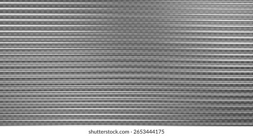 Efecto de superposición de vidrio acanalado con patrón 3D y fondo degradado transparente. Panel corrugado Abstractas con reflejo de luz y textura brillante. Patrón de onda geométrica para diseños de interiores o piernas