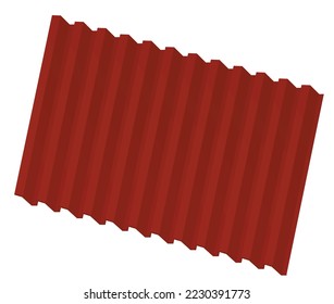 Ribbed metal panel. vector illustration