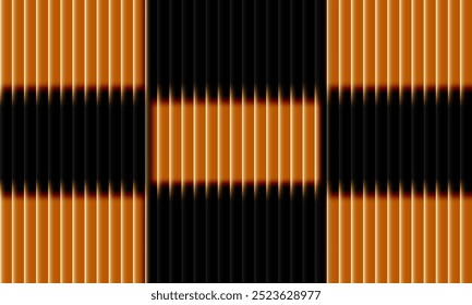 La textura acanalada del vidrio con una superposición de luces resalta. Fondo con un patrón de tablero de ajedrez.   Ilustración vectorial.