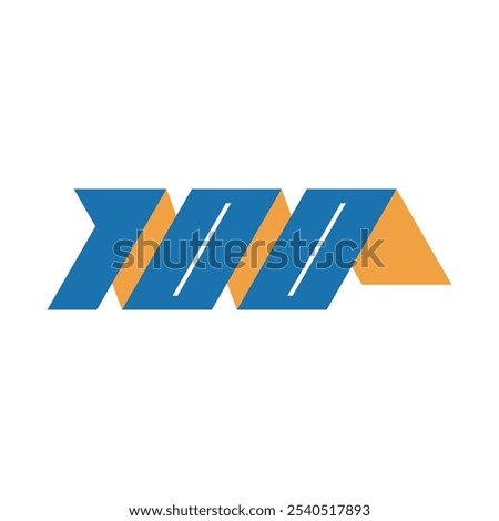 ribbon 100 logo. number 100 concept for business, education, economy, technology world. number 100 from italic folded paper