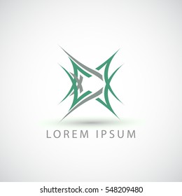 ribbon abstract vector and logo design or template office business icon of company identity symbol concept