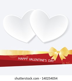 Ribbon. Anniversary. Card. valentines day vector illustration.