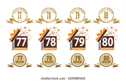 Ribbon Anniversary Template Set