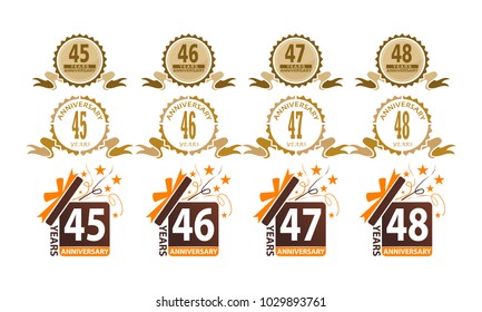 Ribbon Anniversary Template Set