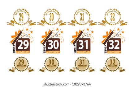 Ribbon Anniversary Template Set