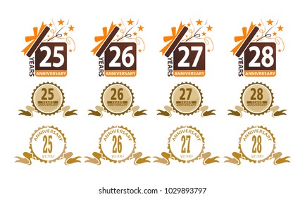 Ribbon Anniversary Template Set