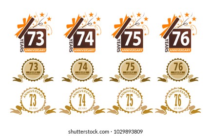 Ribbon Anniversary Template Set