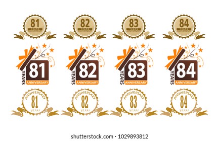 Ribbon Anniversary Template Set