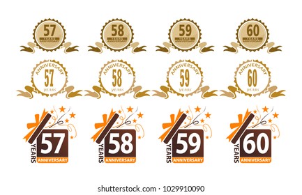 Ribbon Anniversary Template Set