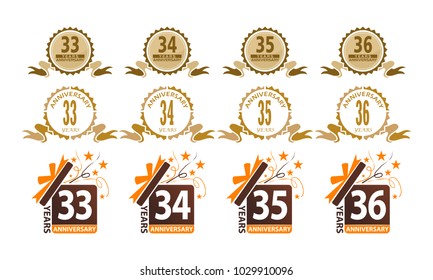 Ribbon Anniversary Template Set