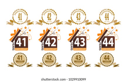 Ribbon Anniversary Template Set