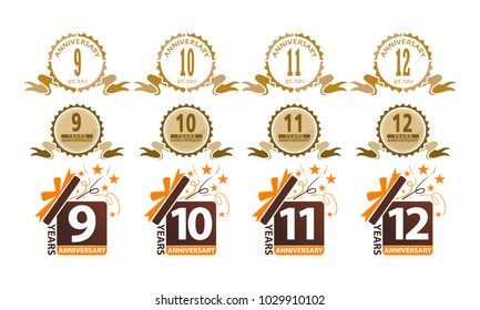 Ribbon Anniversary Template Set