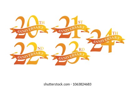 Ribbon Anniversary Template Set