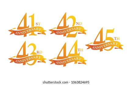 Ribbon Anniversary Template Set