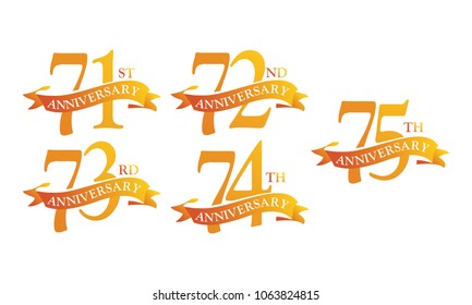 Ribbon Anniversary Template Set