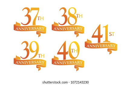 Ribbon Anniversary Template Set