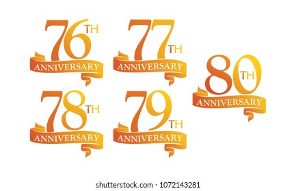 Ribbon Anniversary Template Set
