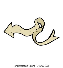 ribbon arrow cartoon